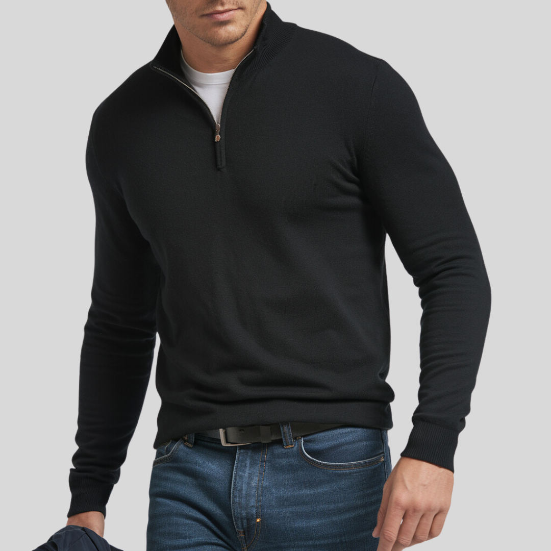 MIROVA™ | Maglione classico con mezza zip