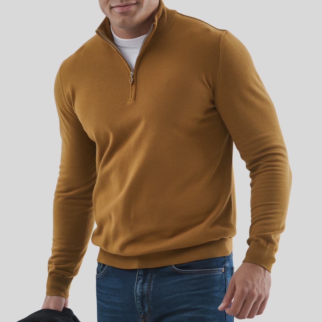 MIROVA™ | Maglione classico con mezza zip