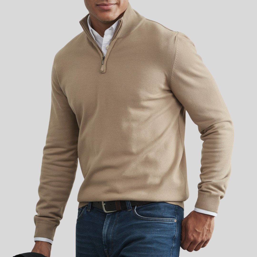 MIROVA™ | Maglione classico con mezza zip