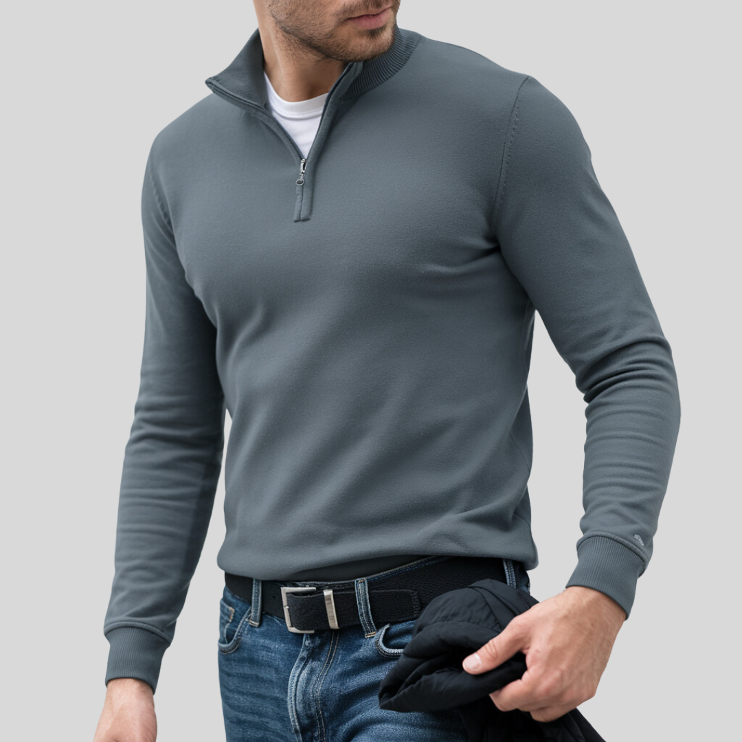 MIROVA™ | Maglione classico con mezza zip